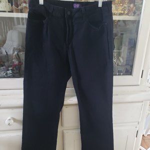 NYDJ 16P Petite Black Straight Leg with Lift/Tuck